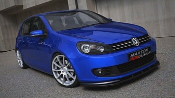 VW Golf 6 - Frontsplitter ABS Plast Blanksvart