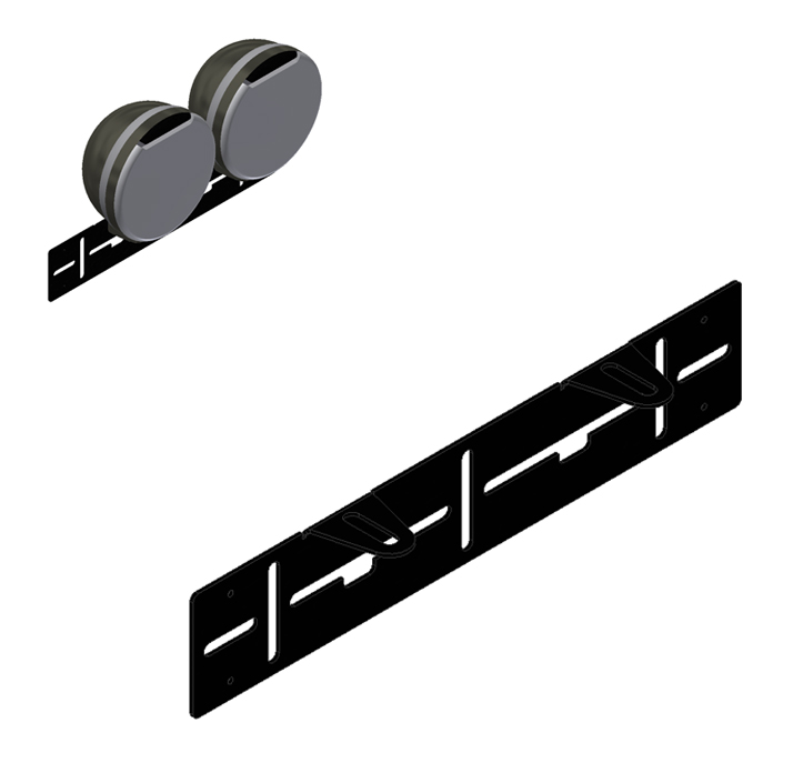 Rakt extraljusfäste för 2, 3, 4 eller 5 extraljus (240 mm)