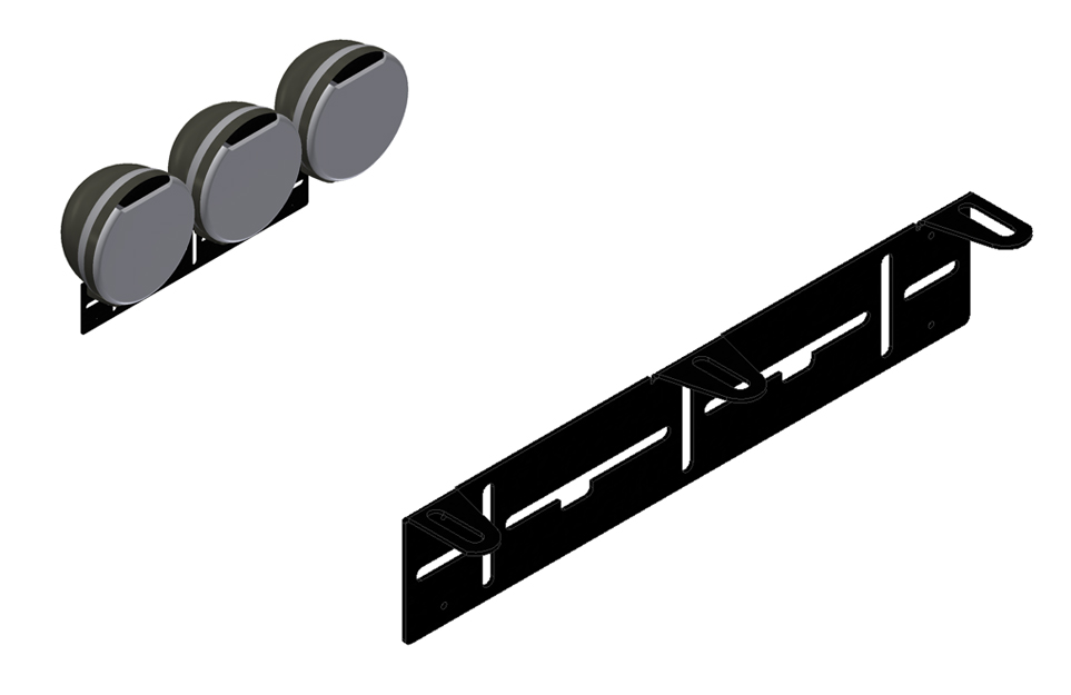 Rakt extraljusfäste för 2, 3, 4 eller 5 extraljus (240 mm) - 2