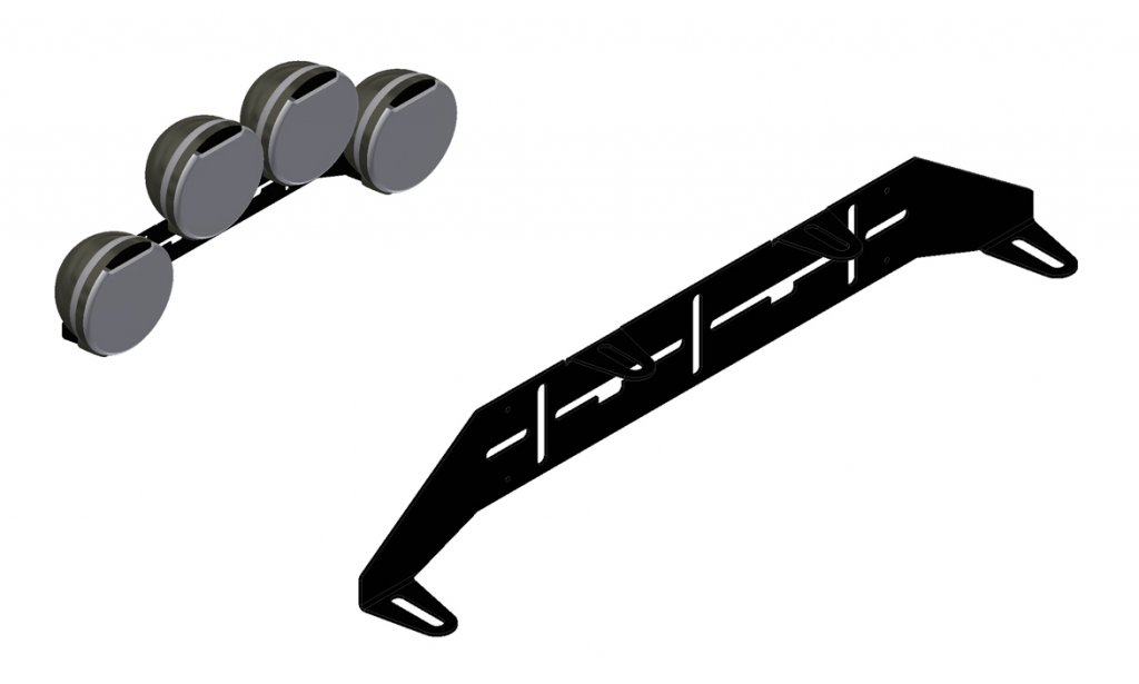 Extraljusfäste Rally för 4, 5 eller 6 extraljus (240 mm)