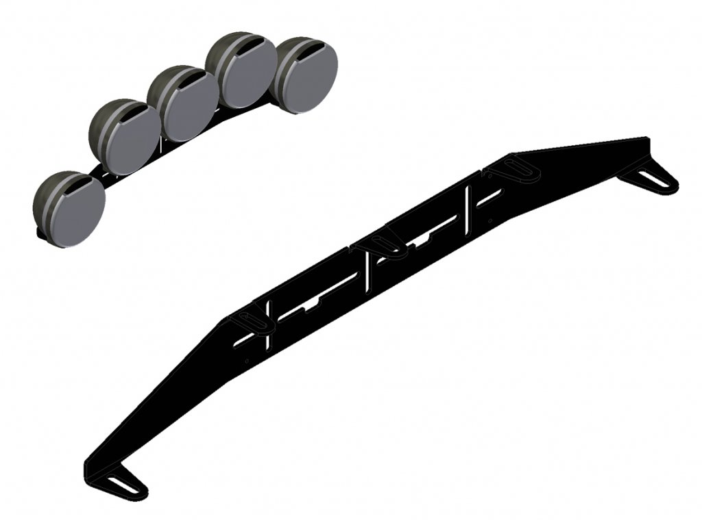Extraljusfäste Rally för 4, 5 eller 6 extraljus (240 mm) - 2