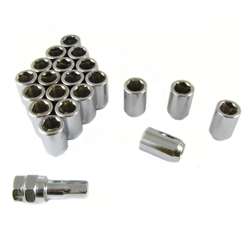 Insex/Imbus Hjulmutter / Hjulmuttrar / lug nuts M12x1,25 32mm Silver - 20st