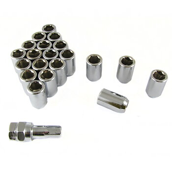 Insex/Imbus Hjulmutter / Hjulmuttrar / lug nuts M12x1,5 Silver 32mm - 20st