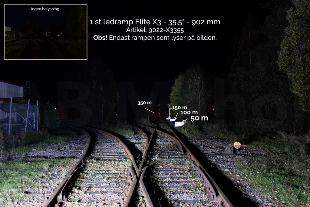 Extraljusramp Elite X3 - 35,5" - 902 mm - 3