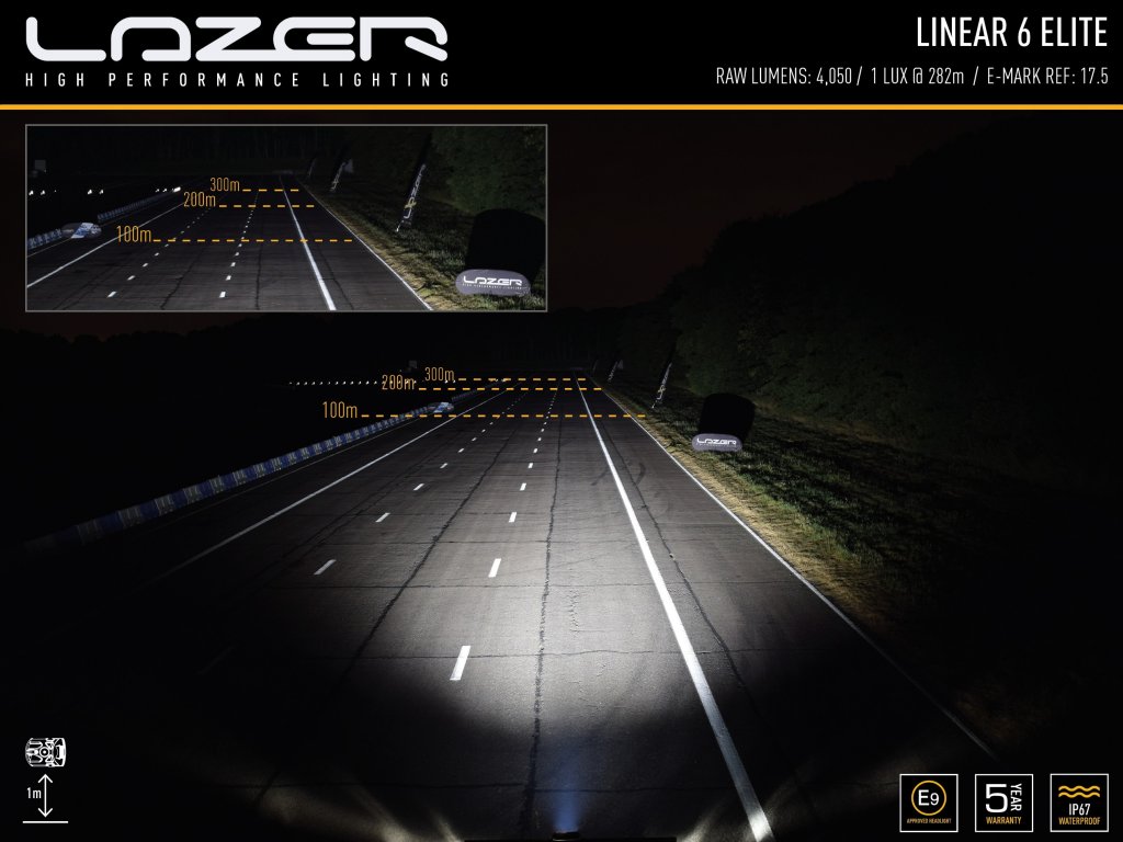 Lazer LED-ramp Linear 6 - 220 mm - 2250/4050 lumen - 8
