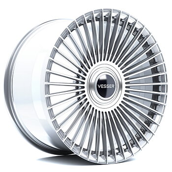 Vesser VSR9 21x9,5 ET0-35 BLANK Silver Machined Face