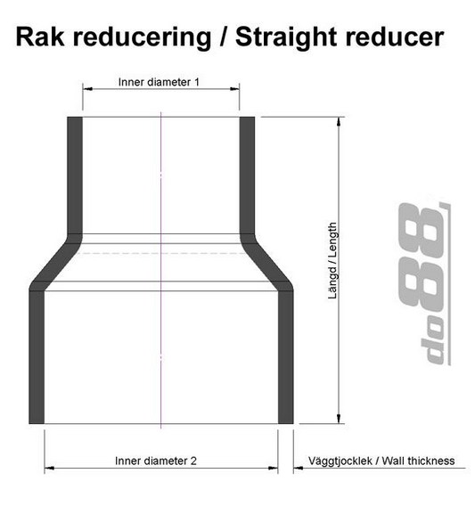Do88 - Raka reduceringar / 5"-6" / Svart - 2