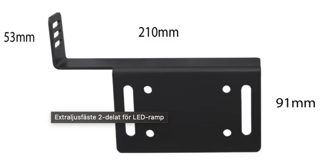 Extraljusfäste 2-delat för LED-ramp - 2