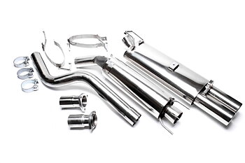 TA Technix avgassystem Opel Astra F/Kadett E – 2×76 mm runda + inrullad kant