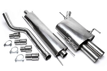 TA Technix avgassystem Opel Corsa C – 2×76 mm raka+inrullad kant
