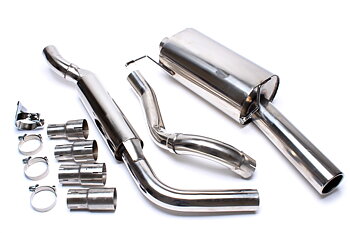 TA Technix avgassystem VW Golf I Cabriolet/Scirocco II – 1×70 mm runda + inrullad kant