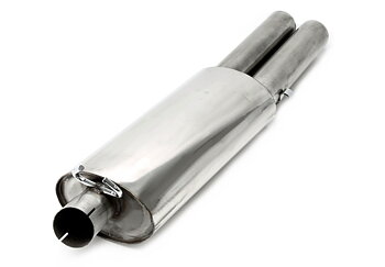 TA Technix bakre ljuddämpare VW Golf II – 2x76 mm inrullad kant