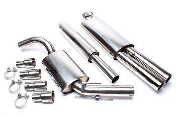 TA Technix avgassystem VW Golf II – 2×76 mm runda+inrullad kant