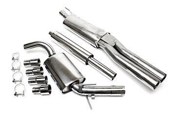 TA Technix avgassystem VW Golf III Variant/Vento – 2×76 mm runda + inrullad kant