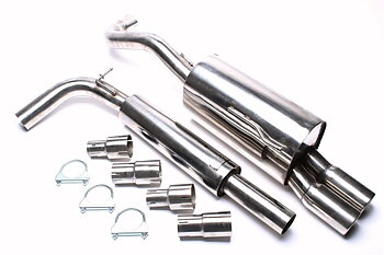 TA Technix avgassystem VW Lupo/Seat Arosa – 2×76 mm raka/inrullad kant