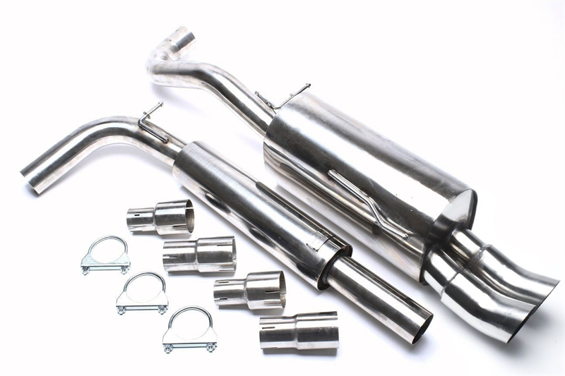 TA Technix avgassystem VW Lupo/Seat Arosa – 2×76 mm DTM runda + rak kant