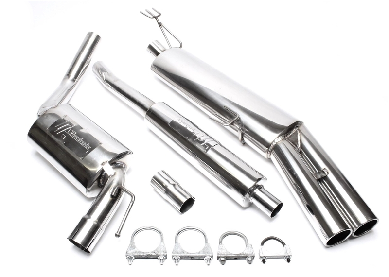 TA Technix avgassystem VW Passat 35i – 2×76 mm runda + inrullad kant