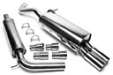 TA Technix avgassystem VW Polo 9N/Skoda Fabia I – 2×76 mm runda + inrullad kant
