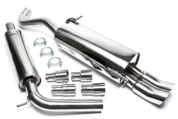 TA Technix avgassystem VW Polo 9N/Skoda Fabia I – 2×76 mm DTM