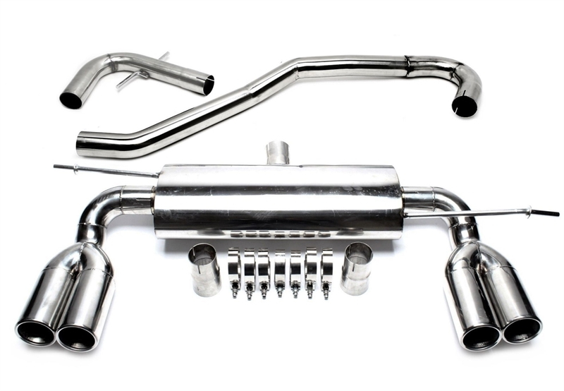 TA Technix racingavgassystem Audi A3 8P/VW Golf V – duplex 2×76 mm inrullad kant