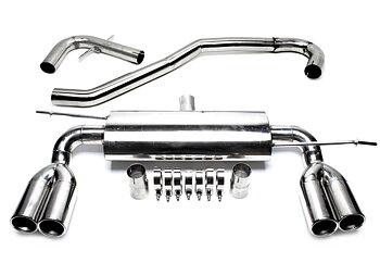 TA Technix racingavgassystem Audi A3 8P/VW Golf V – duplex 2×76 mm inrullad kant