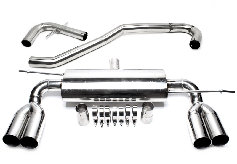 TA Technix racingavgassystem Audi A3 8P/VW Golf V – duplex 2×76 mm rak kant