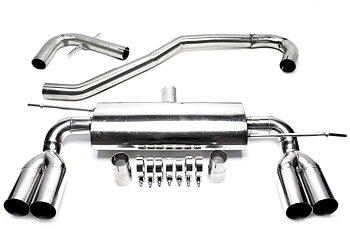 TA Technix racingavgassystem Audi A3 8P/VW Golf V – duplex 2×76 mm rak kant