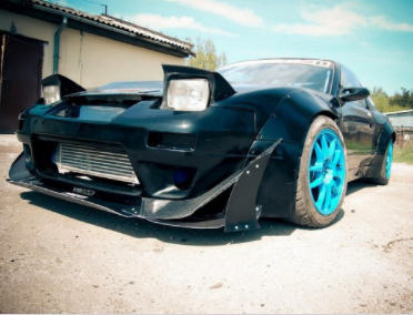 Nissan S13 - Frontläpp Rock II Kolfiber/Glasfiber - 4