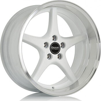 Ocean Wheels - MK18 18x8,5 ET6 Hjulpaket - Vit