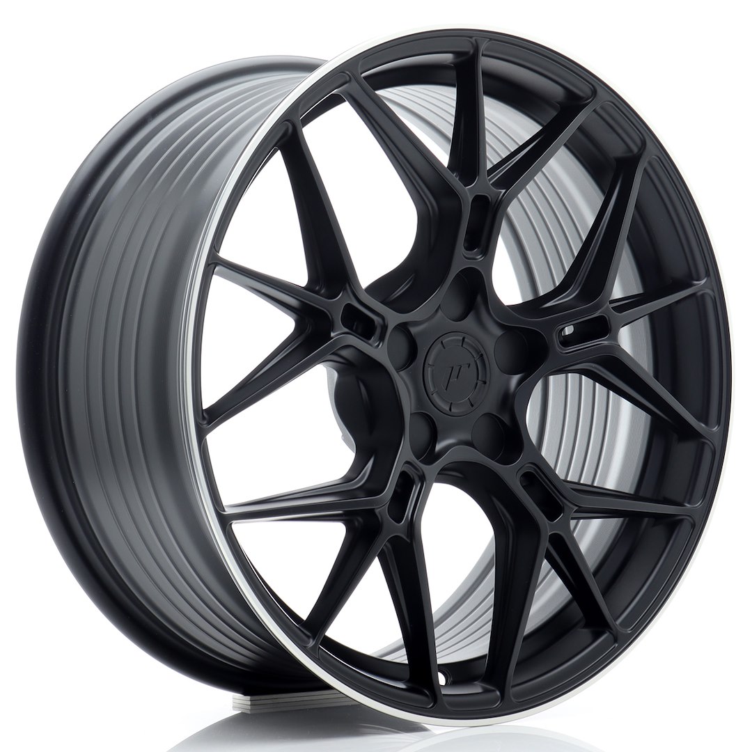 JR Wheels JR51 18x8 ET20-45 5H BLANK Satin Black w/ Machined Lip
