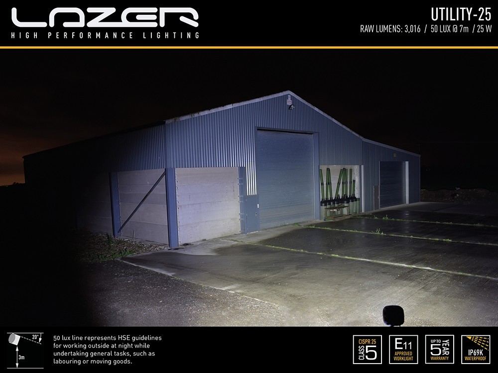 Lazer Utility 25 - LED arbetsbelysning 3016 Lumen - 6