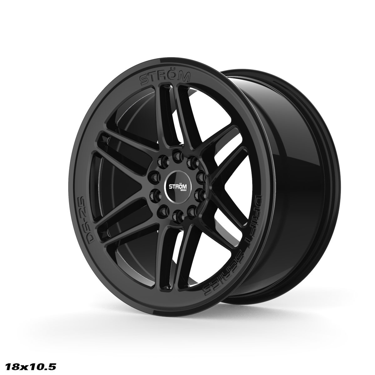 Ström Wheels DS-25 18x9 ET33 5x114,3/5x120 Gloss Black