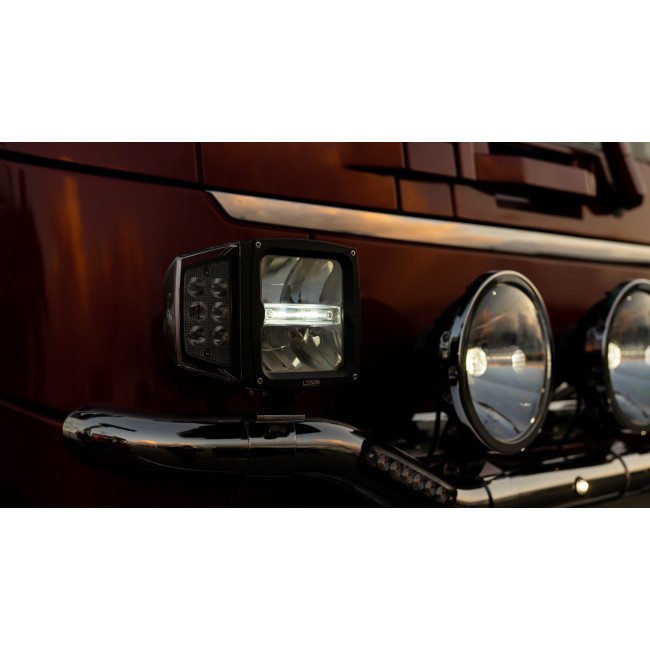 LEDSON Plogljus i LED med hel/halv, positionsljus & blinkers  80W  Uppvärmt Glas - 5