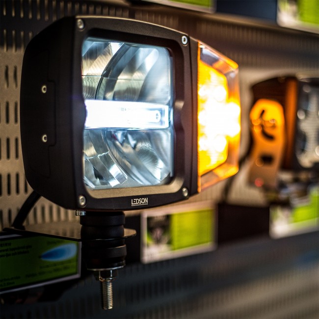 LEDSON Plogljus i LED med hel/halv, positionsljus & blinkers  80W  Uppvärmt Glas - 4