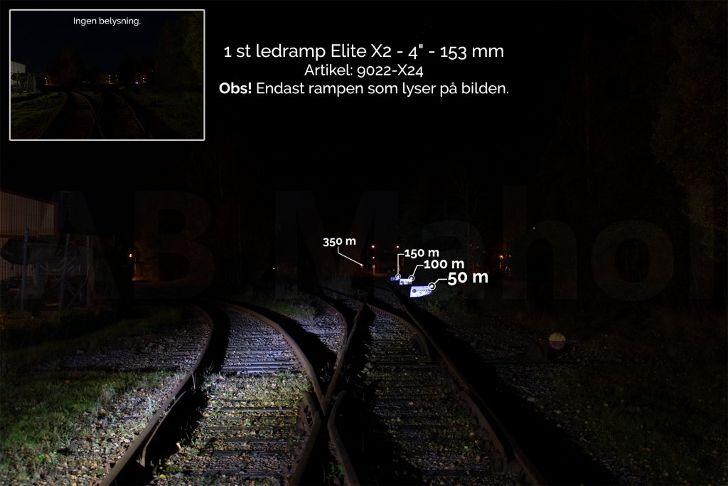 Dubbelradig ledramp Elite X2 - 4" - 153 mm - 5