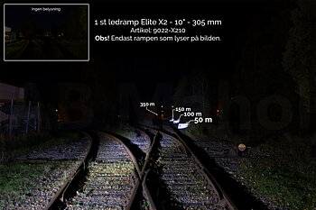 Dubbelradig ledramp Elite X2 - 10" - 305 mm