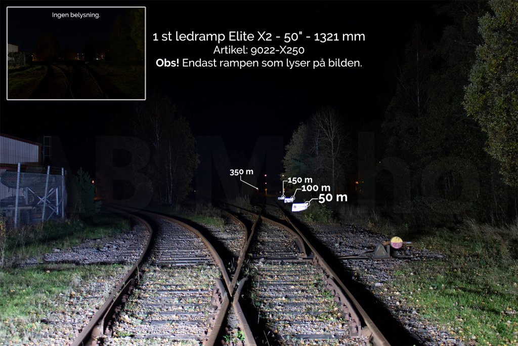 Dubbelradig ledramp Elite X2 - 50" - 1321 mm - 3