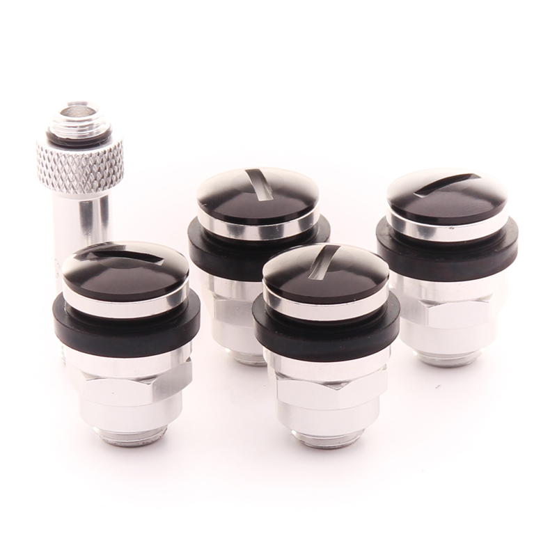 Flat aluminum air valves JR v1 Svarta - Set
