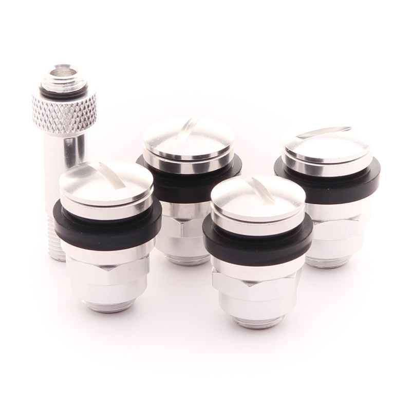 Flat aluminum air valves JR v1 Silver - Set
