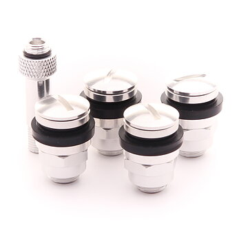 Flat aluminum air valves JR v1 Silver - Set