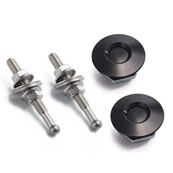 Huvlås Push Clip 32mm 2st - Svart 