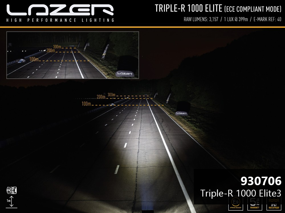 Lazer LED-ramp Triple-R 1000 - 400 mm - 7200/8200/9020 lumen - 10