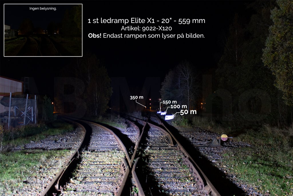 Enkelradig ledramp Elite X1 - 20" - 559 mm - 4