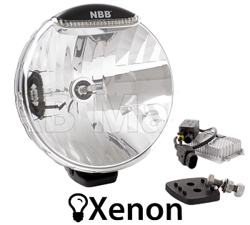 NBB Alpha 225 XENON - med vit plastlins och LED-positionsljus
