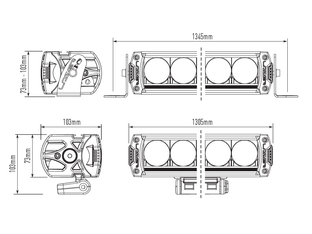 Lazer LED-ramp Triple-R 28 - 1305 mm - 25200 lumen - 5