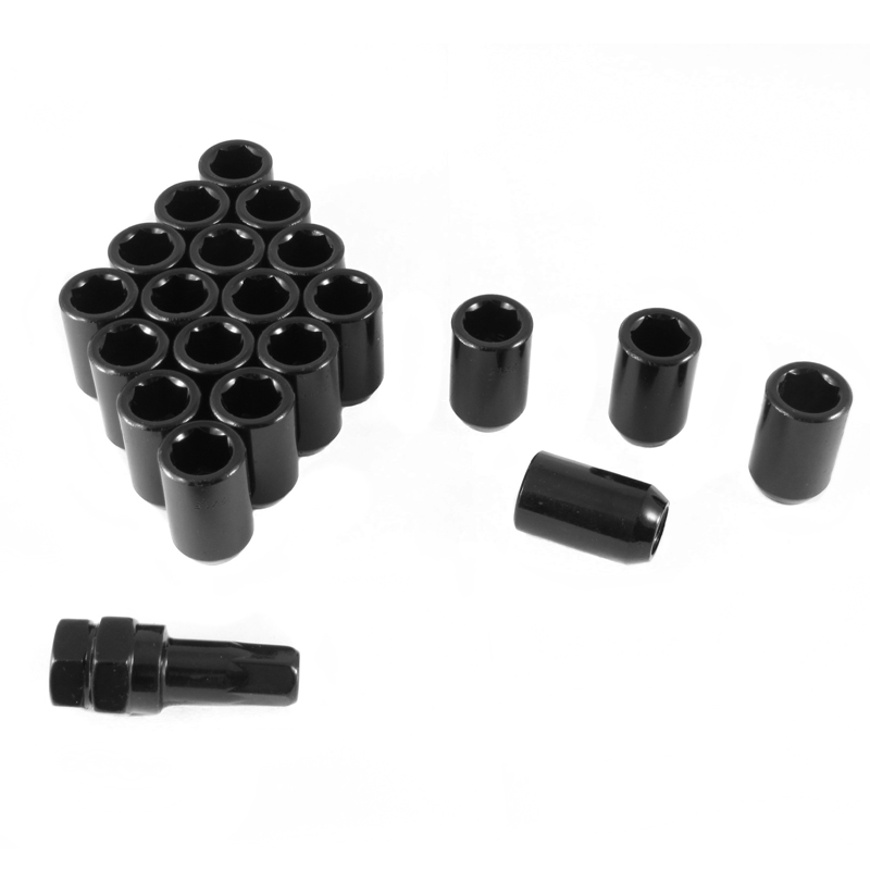 Insex/Imbus Hjulmutter / Hjulmuttrar / lug nuts M12x1,25 32mm Svart - 20st