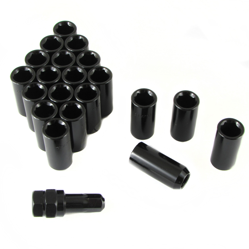 Insex/Imbus Hjulmutter / Hjulmuttrar / lug nuts M12x1,5 Svart 45mm - 20st