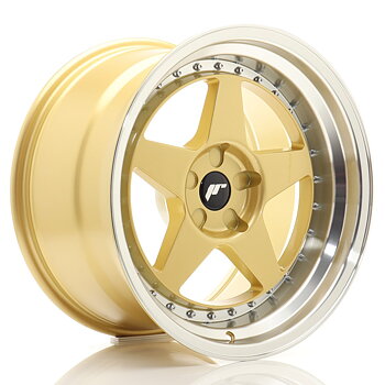 JR Wheels JR6 18x10,5 ET0-25 5H BLANK Gold w/ Machined Lip
