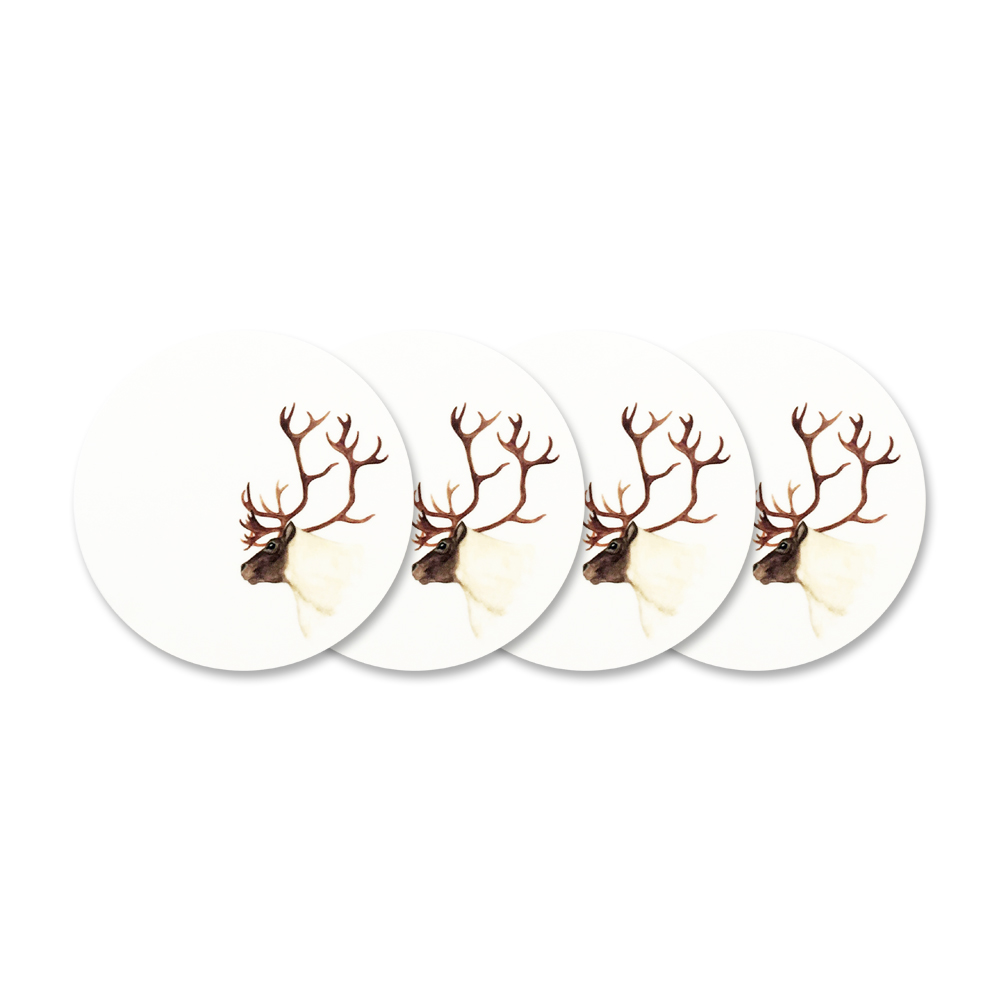 Glasunderlägg (4-pack) - Sara - Boazu - Vit