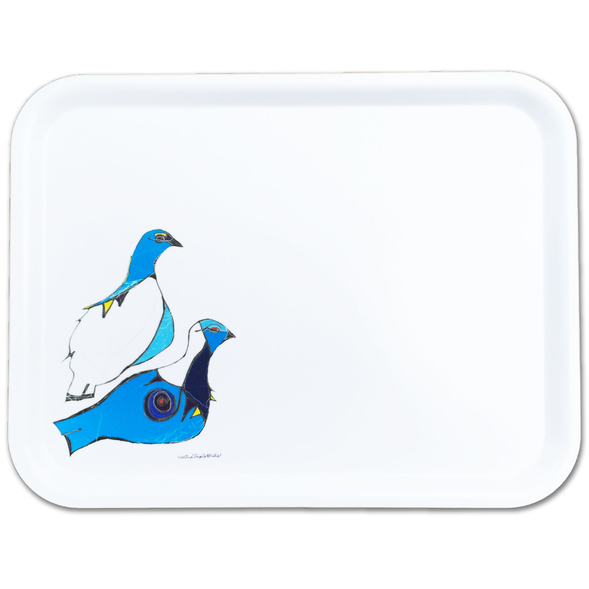 Rectangular tray 43x33 cm - Ptarmigans - Rievssat